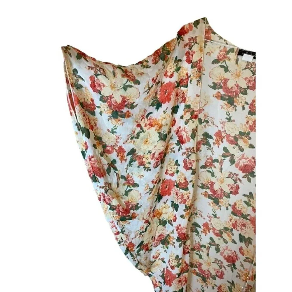 Womens Arabella Shawl Cover Floral Sheer‎ Light  M